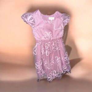Kensie Girl Lilac Floral Lace Party Dress